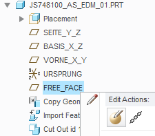 Select FREE_FACE and redefine