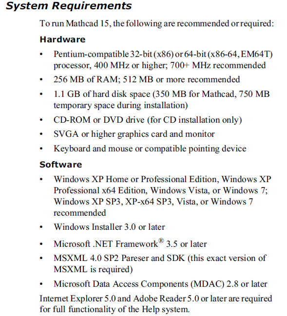 minimum computer requirements for autocad