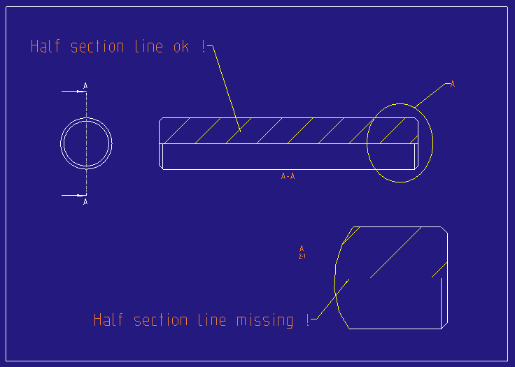 Half section line missing in my drawing Creo 2.0 PTC Community