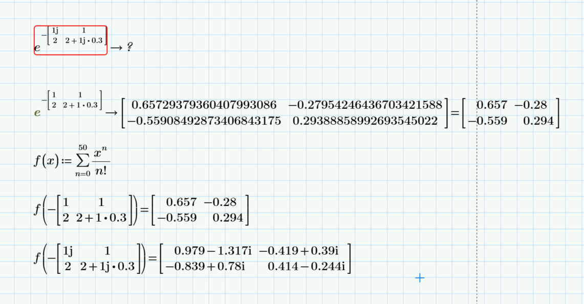 Solved: Exponential with matrix as exponent calculation er... - PTC ...