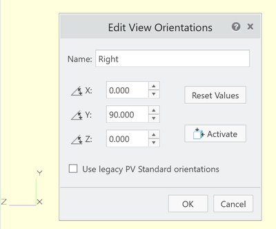 Edit View Orientations: Can't rotate orientation about X-axis!