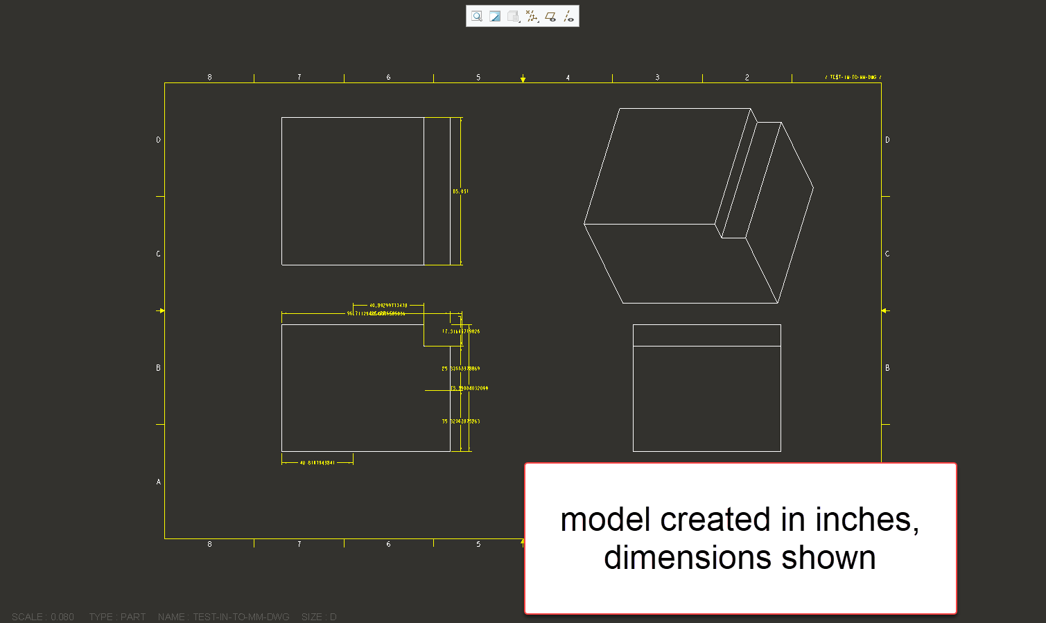 in creo changing unit mm to inch drawing view dist... PTC Community