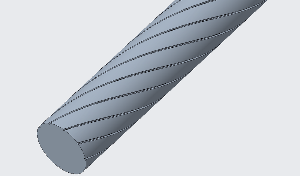 Original pipe geometry with grooves