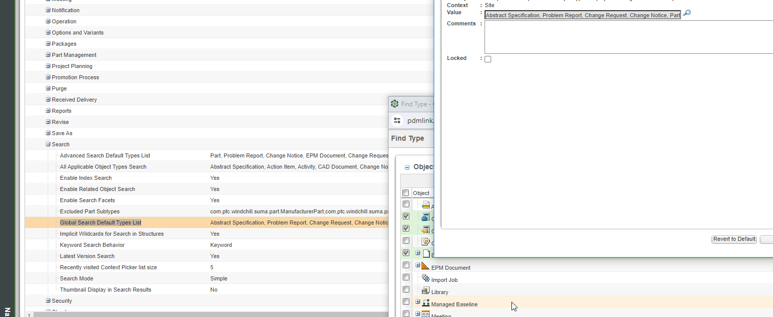 Solved: How To Add New Types In Global Search (Windchill) - PTC Community