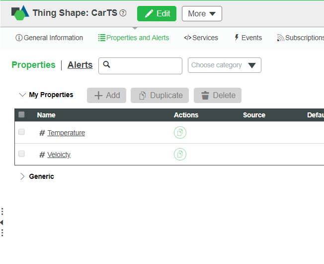 Here are my properties that I created on the thing shape