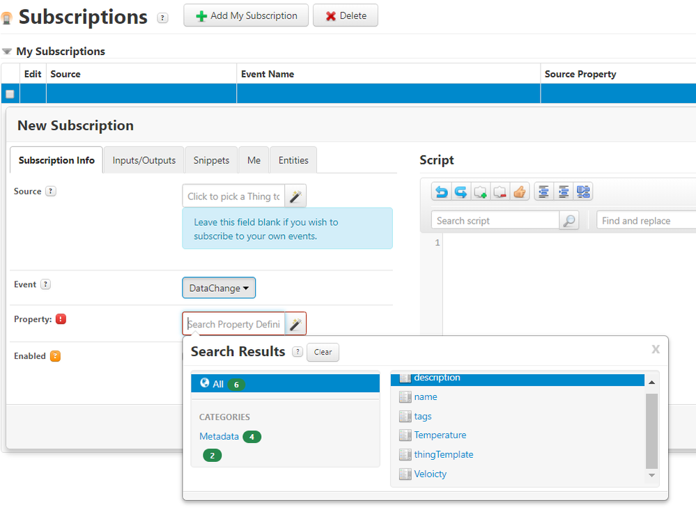 Created properties are seen on the required property drop down list