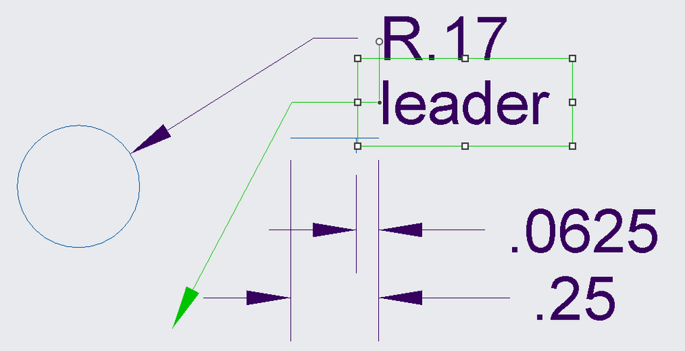 Leader text problem created with Creo 10.0.5.0