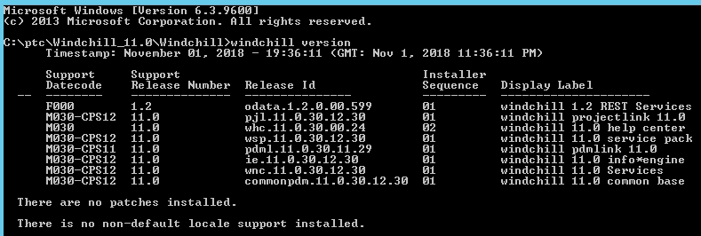 Windchill 11.0 M030-CPS12 Install.PNG