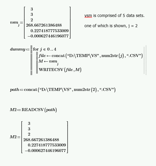 MathCAD Routine