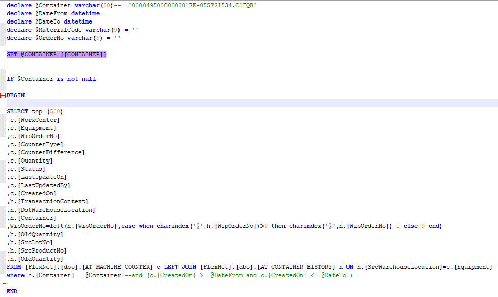 sql value assignment