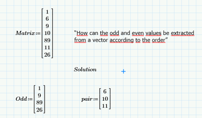 extract odd and even values