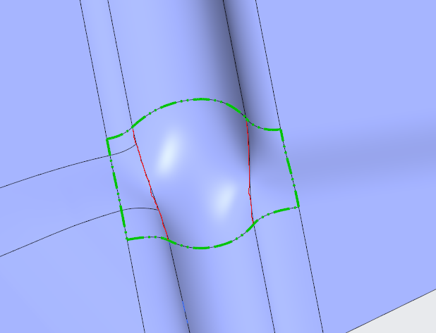 can't get tangency at seam of opposing cylinder extrudes