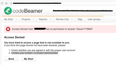 Access Denied message improvement