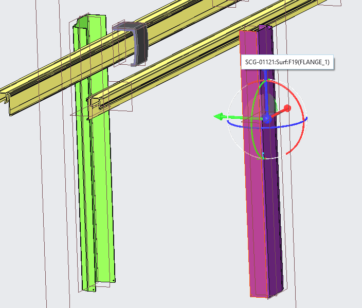mirrored part manually rotated 180deg on green axis