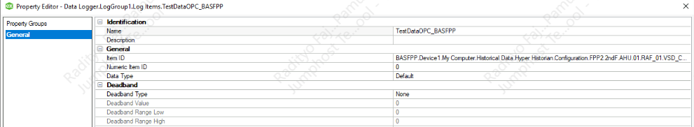 logItem setting where data name column inserted in DB is taken from ItemID not Name.