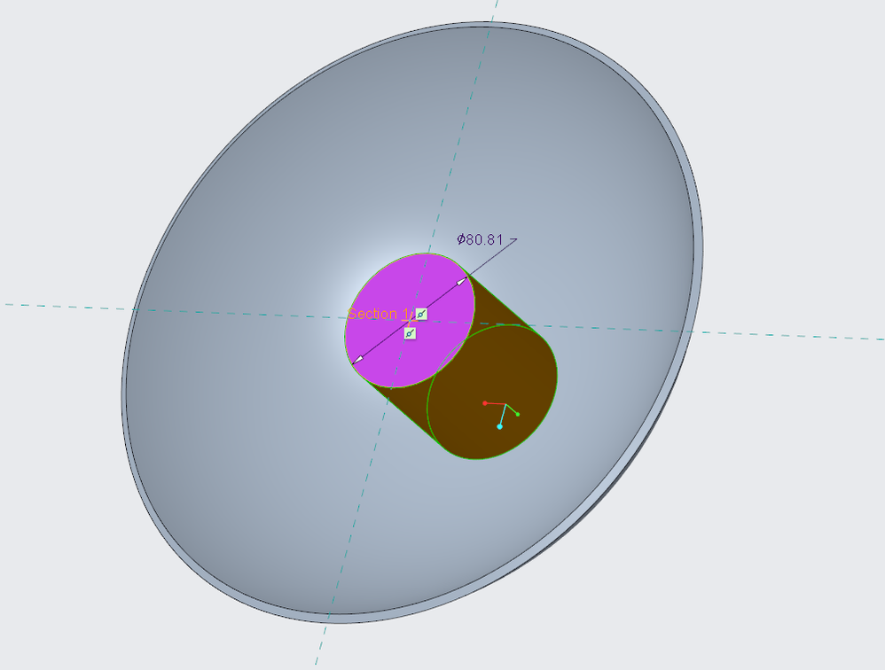 it can only be done when the circle is concentric to the spherical surface