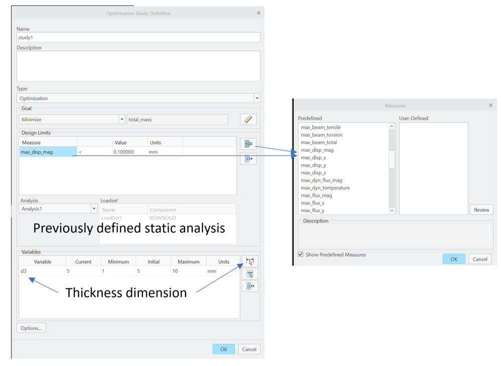 Optimize Beam Thickness