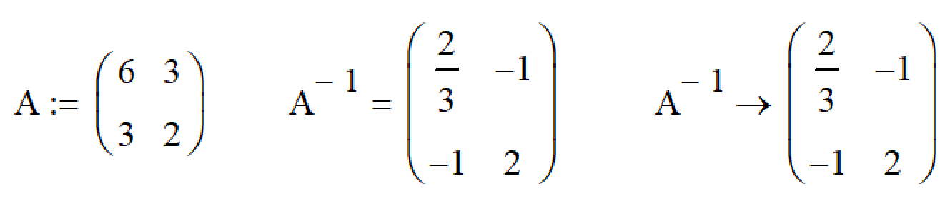 Solved: Error in evaluating an inverse Matrix - PTC Community