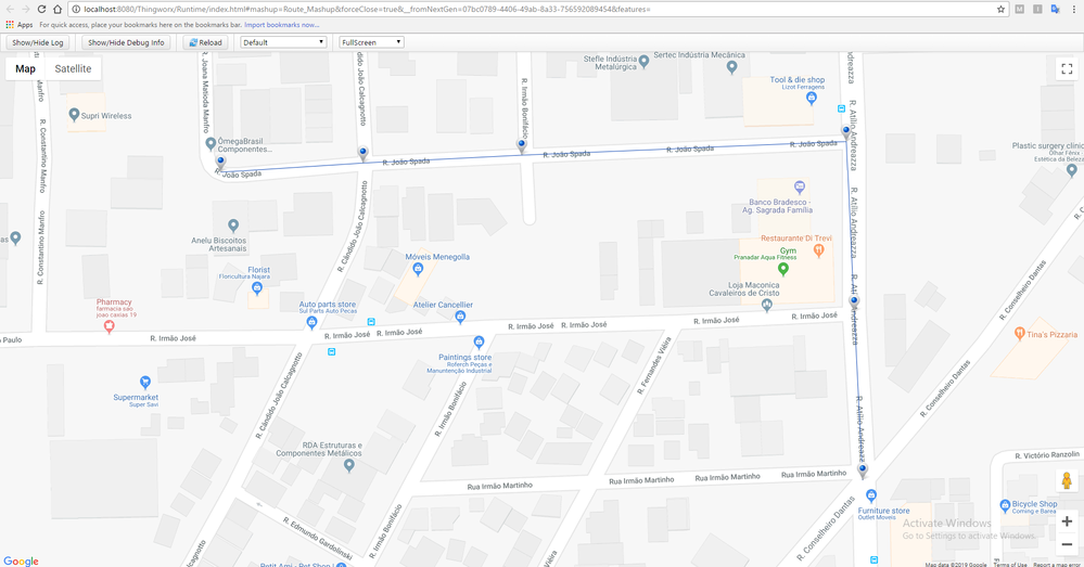 solved showing routes in google maps