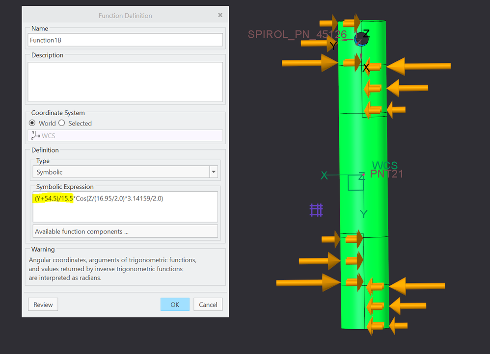 Function for ramp in Y direction
