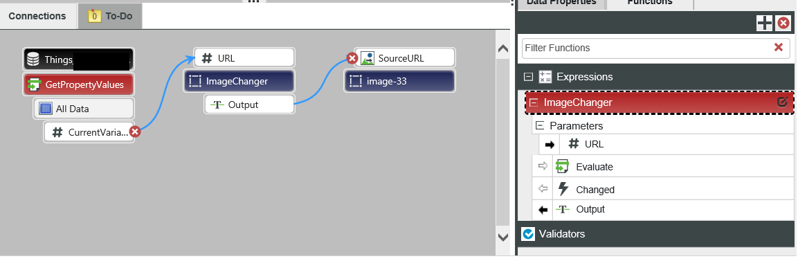 Change media sourceURL based on thing property - PTC Community