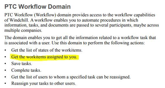 PTC Workflow Domain Capabilities v1.7