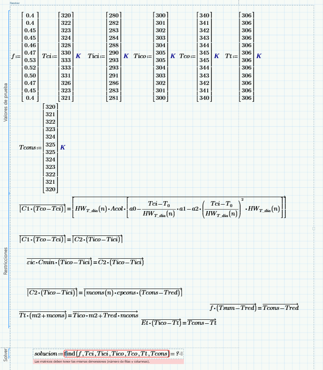 その他 MATRIX Matrix must have the same dimensions (number of co - PTC Community
