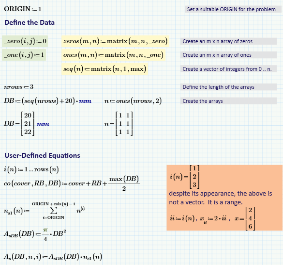 zeros, ones, and seq functions