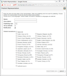 Dialogue for Publish representation.