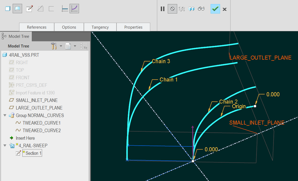 sweep trajectories