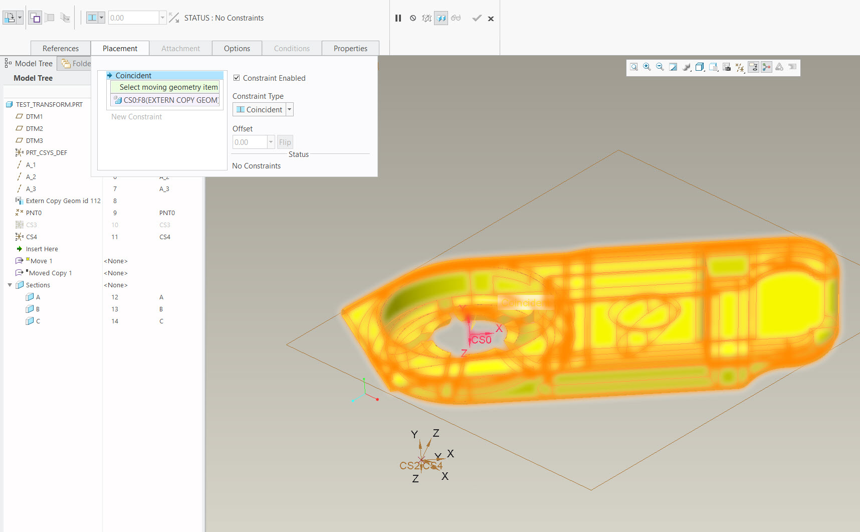 Solved Surface transform using Csys PTC Community
