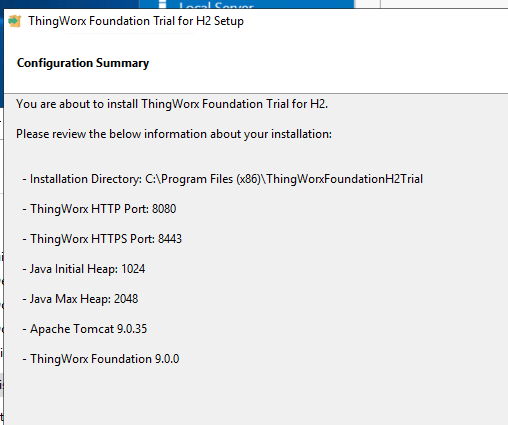 ThingWorx Foundation 9 Trial Installer fails to in - PTC Community