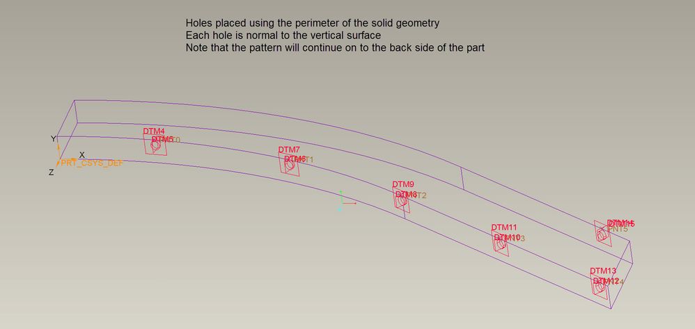 Perimeter driven pattern on a solid