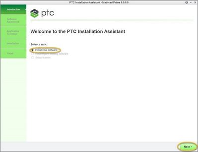 Select #Install New Software and  select #Next