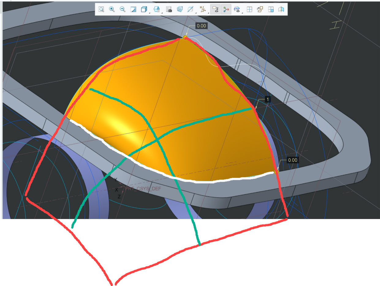 Solved: How to project a sketch onto multiple surfaces at  - PTC  Community