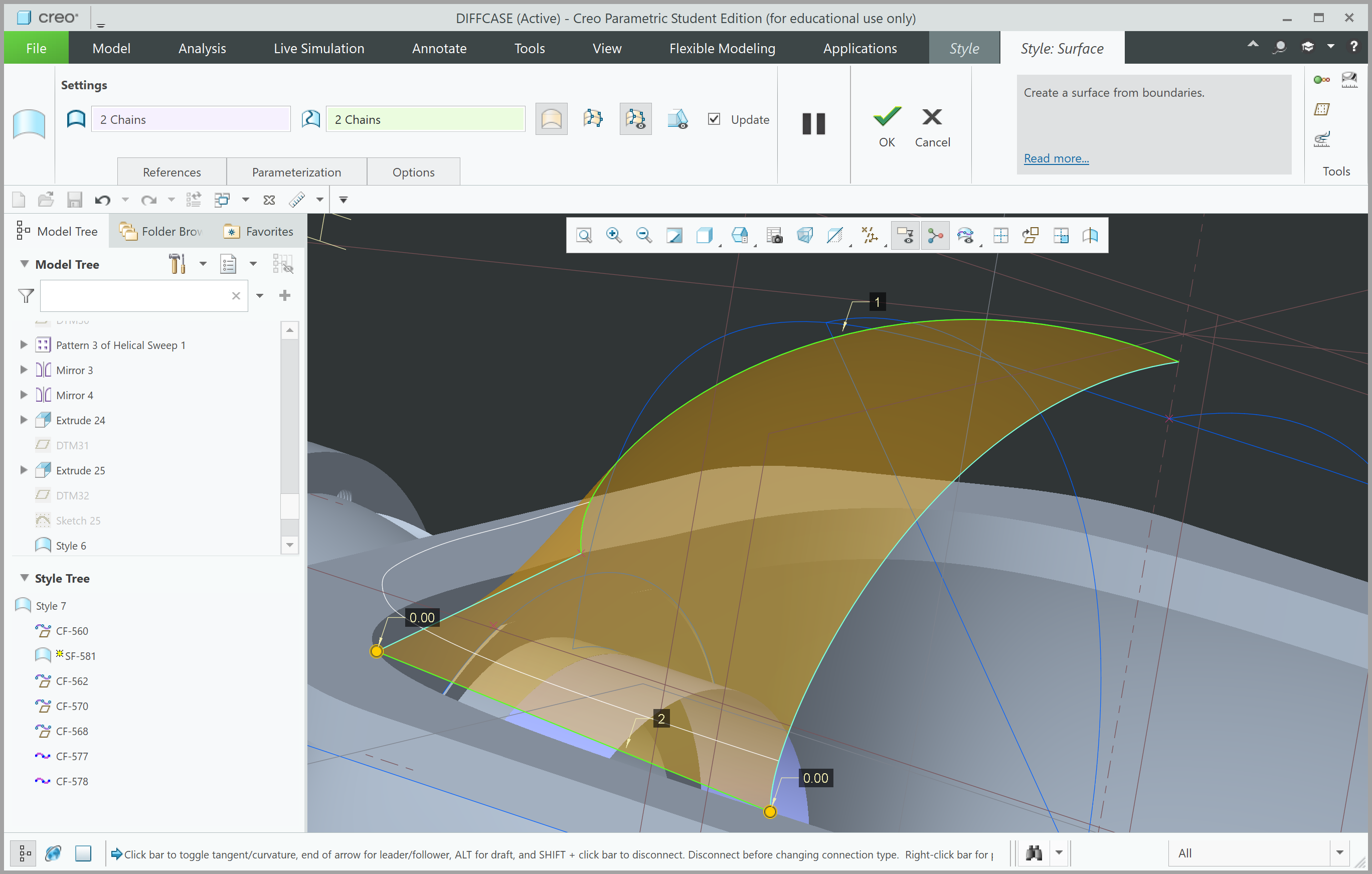 Solved: How to project a sketch onto multiple surfaces at  - PTC  Community