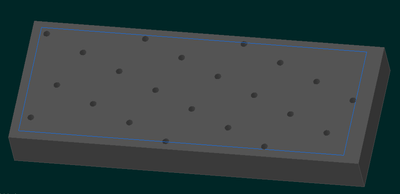 1) base part with the fill-pattern