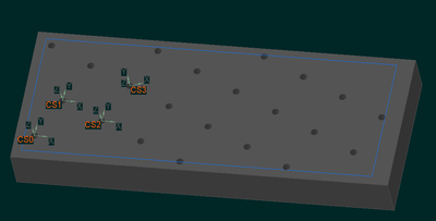 2) "trace" a sketch with coordinate systems, each aligned to the rotation angle needed for that location