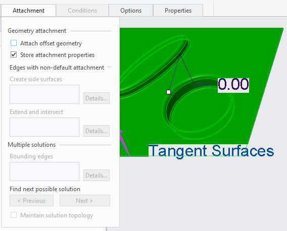 Create offset (0mm), not attached