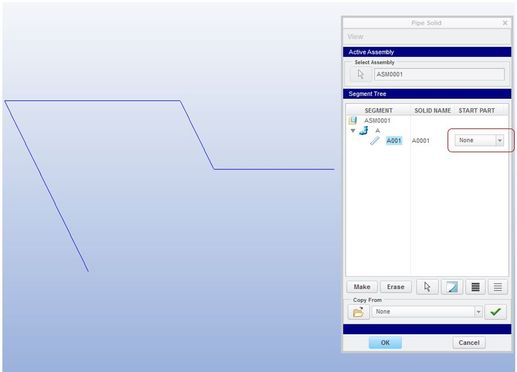 start part template in piping