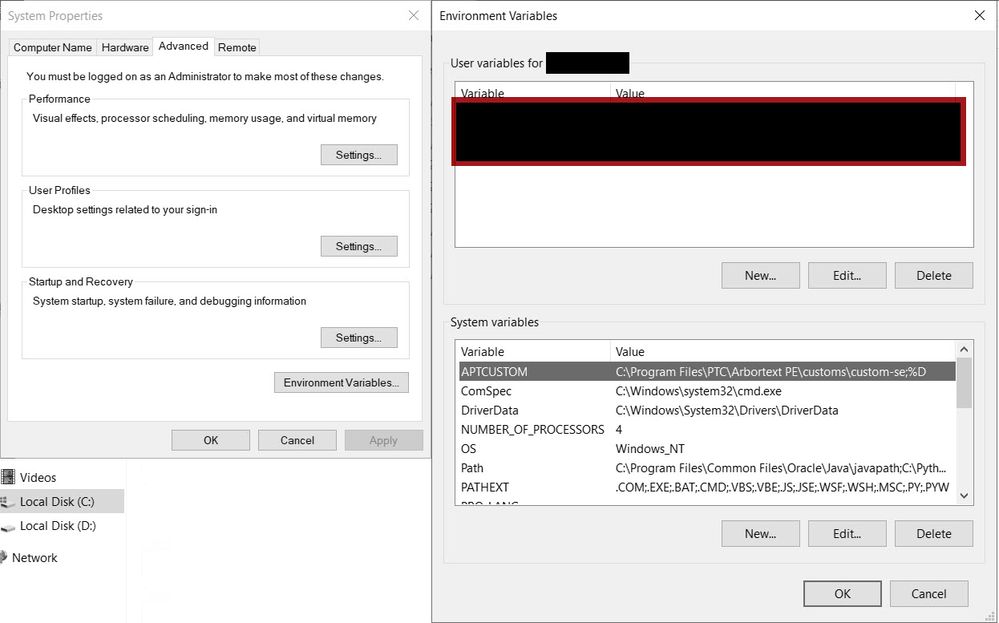 Environment Variable Setting