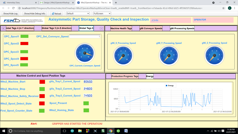 Check the heading global tags 6-> OPC_Set_Conveyor_Speed and OPC_Current_Conveyor_Speed