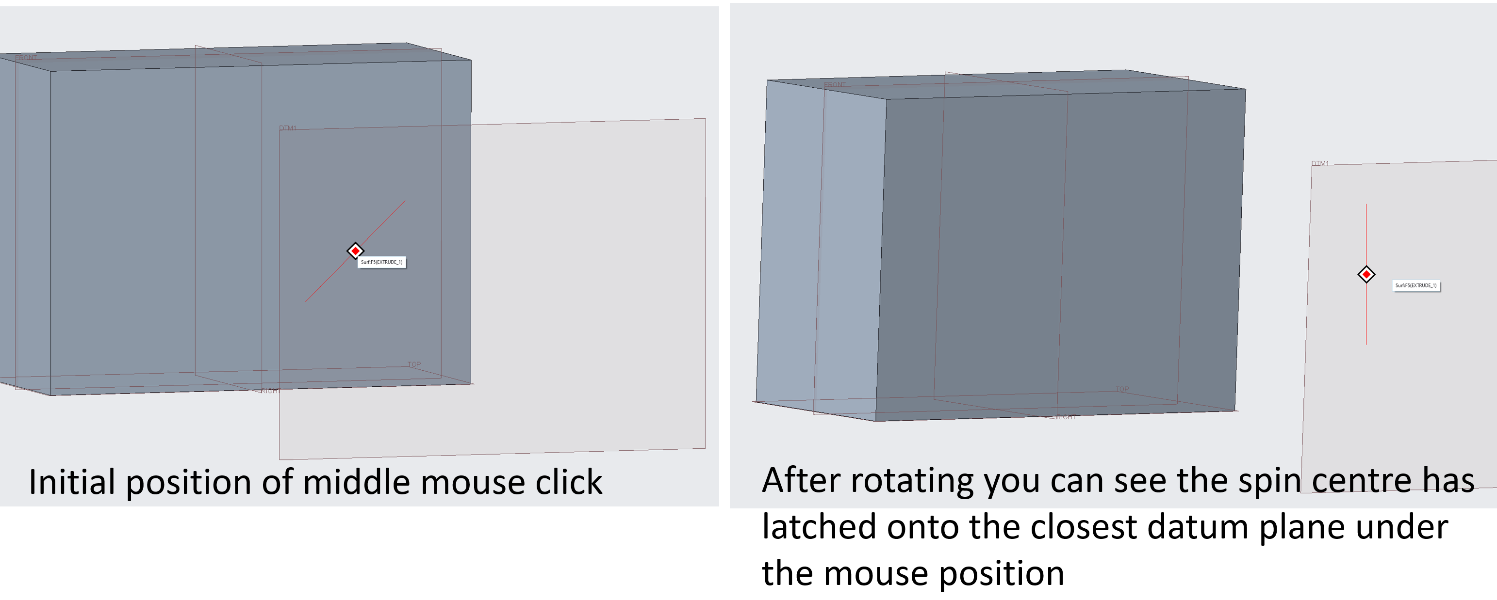 Unexpected spin centre position when using filled ... - PTC Community