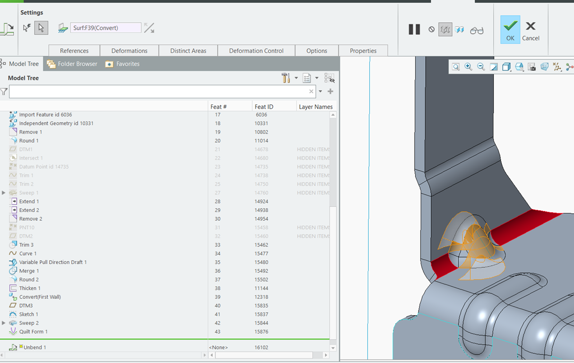 Solved Unbend sheet metal PTC Community