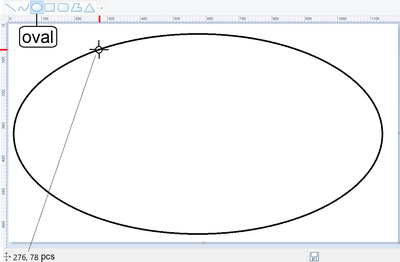 Draw an oval