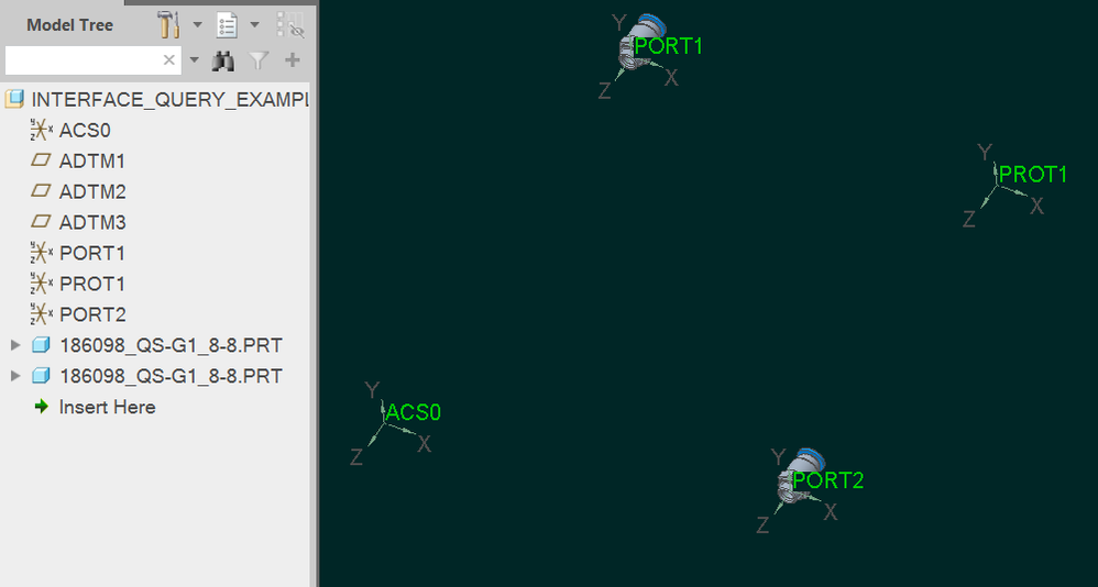 System auto-placed the fitting according to the criteria that the mating coordinate system is named PORT*