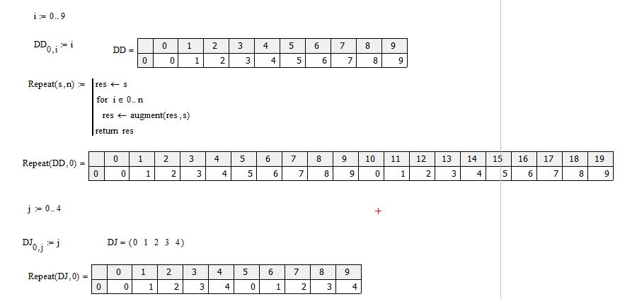 Solved: Repeat Matrix/vector in Mathcad - PTC Community