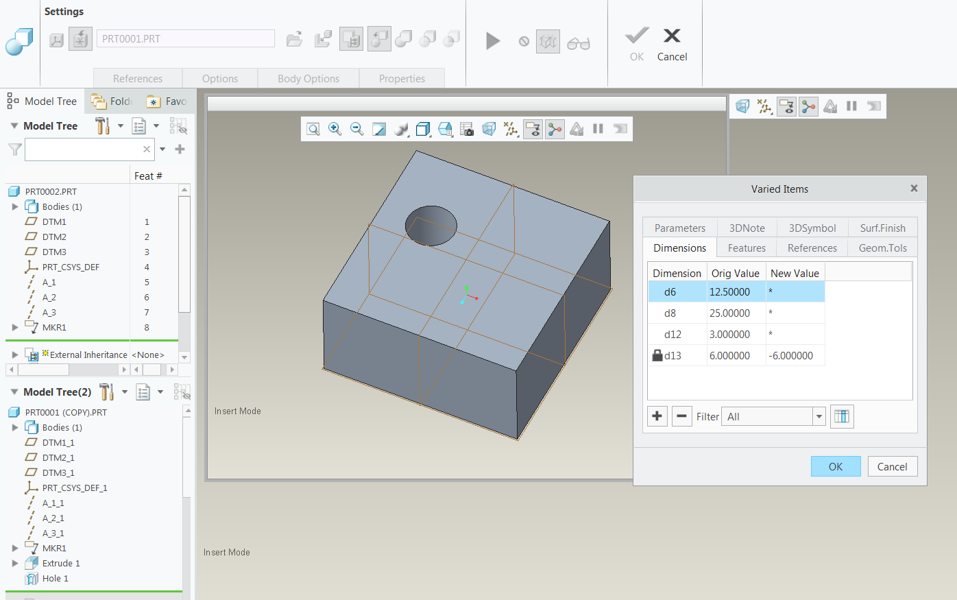 Solved: Inherited models with vardim dimensions - PTC Community