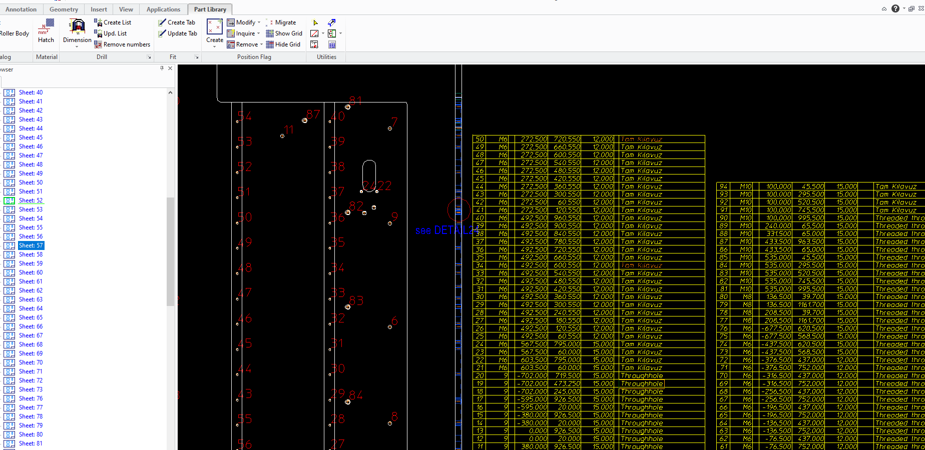 List of Drillings Changing Hole Definition PTC Community