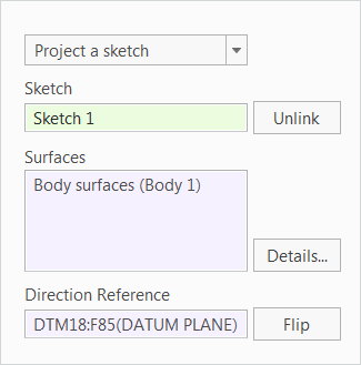 Solved: How to project a sketch onto multiple surfaces at  - PTC  Community